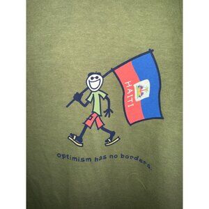 NWT Men's Life is Good Long Sleeved "Optimism Has No Borders" Haiti--XXL